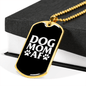 Dog Mom AF Necklace Stainless Steel or 18k Gold Dog Tag 24" Chain-Express Your Love Gifts