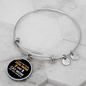 Dog Mom And Cat Mom Bracelet Stainless Steel or 18k Gold Circle Bangle-Express Your Love Gifts
