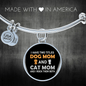 Dog Mom And Cat Mom Bracelet Stainless Steel or 18k Gold Circle Bangle-Express Your Love Gifts