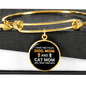 Dog Mom And Cat Mom Bracelet Stainless Steel or 18k Gold Circle Bangle-Express Your Love Gifts