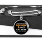 Dog Mom And Cat Mom Bracelet Stainless Steel or 18k Gold Circle Bangle-Express Your Love Gifts