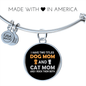 Dog Mom And Cat Mom Bracelet Stainless Steel or 18k Gold Circle Bangle-Express Your Love Gifts