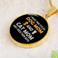 Dog Mom And Cat Mom Circle Necklace Stainless Steel or 18k Gold 18-22"-Express Your Love Gifts