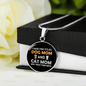 Dog Mom And Cat Mom Circle Necklace Stainless Steel or 18k Gold 18-22"-Express Your Love Gifts