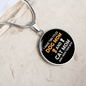 Dog Mom And Cat Mom Circle Necklace Stainless Steel or 18k Gold 18-22"-Express Your Love Gifts