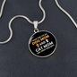 Dog Mom And Cat Mom Circle Necklace Stainless Steel or 18k Gold 18-22"-Express Your Love Gifts