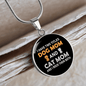 Dog Mom And Cat Mom Circle Necklace Stainless Steel or 18k Gold 18-22"-Express Your Love Gifts