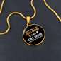 Dog Mom And Cat Mom Circle Necklace Stainless Steel or 18k Gold 18-22"-Express Your Love Gifts