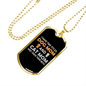 Dog Mom And Cat Mom Necklace Stainless Steel or 18k Gold Dog Tag 24" Chain-Express Your Love Gifts