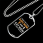 Dog Mom And Cat Mom Necklace Stainless Steel or 18k Gold Dog Tag 24" Chain-Express Your Love Gifts