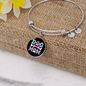 Dog Mom Blue Pink Bracelet Stainless Steel or 18k Gold Circle Bangle-Express Your Love Gifts