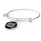 Dog Mom Blue Pink Bracelet Stainless Steel or 18k Gold Circle Bangle-Express Your Love Gifts