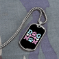 Dog Mom Blue Pink Necklace Stainless Steel or 18k Gold Dog Tag 24" Chain-Express Your Love Gifts