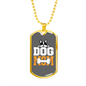 Dog Mom Bones Necklace Stainless Steel or 18k Gold Dog Tag 24" Chain-Express Your Love Gifts