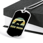 Dog Mom Circle Colors Necklace Stainless Steel or 18k Gold Dog Tag 24" Chain-Express Your Love Gifts