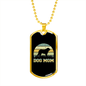 Dog Mom Circle Colors Necklace Stainless Steel or 18k Gold Dog Tag 24" Chain-Express Your Love Gifts