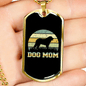 Dog Mom Circle Colors Necklace Stainless Steel or 18k Gold Dog Tag 24" Chain-Express Your Love Gifts