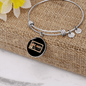 Dog Mom Coffee Lover Bracelet Stainless Steel or 18k Gold Circle Bangle-Express Your Love Gifts
