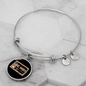 Dog Mom Coffee Lover Bracelet Stainless Steel or 18k Gold Circle Bangle-Express Your Love Gifts