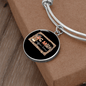 Dog Mom Coffee Lover Bracelet Stainless Steel or 18k Gold Circle Bangle-Express Your Love Gifts