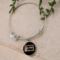 Dog Mom Coffee Lover Bracelet Stainless Steel or 18k Gold Circle Bangle-Express Your Love Gifts