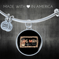Dog Mom Coffee Lover Bracelet Stainless Steel or 18k Gold Circle Bangle-Express Your Love Gifts