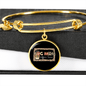 Dog Mom Coffee Lover Bracelet Stainless Steel or 18k Gold Circle Bangle-Express Your Love Gifts
