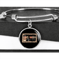Dog Mom Coffee Lover Bracelet Stainless Steel or 18k Gold Circle Bangle-Express Your Love Gifts