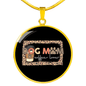 Dog Mom Coffee Lover Circle Necklace Stainless Steel or 18k Gold 18-22"-Express Your Love Gifts