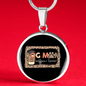 Dog Mom Coffee Lover Circle Necklace Stainless Steel or 18k Gold 18-22"-Express Your Love Gifts