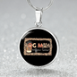 Dog Mom Coffee Lover Circle Necklace Stainless Steel or 18k Gold 18-22"-Express Your Love Gifts