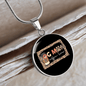 Dog Mom Coffee Lover Circle Necklace Stainless Steel or 18k Gold 18-22"-Express Your Love Gifts