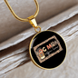 Dog Mom Coffee Lover Circle Necklace Stainless Steel or 18k Gold 18-22"-Express Your Love Gifts