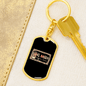 Dog Mom Coffee Lover Keychain Stainless Steel or 18k Gold Dog Tag Keyring-Express Your Love Gifts