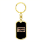 Dog Mom Coffee Lover Keychain Stainless Steel or 18k Gold Dog Tag Keyring-Express Your Love Gifts