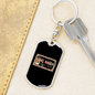 Dog Mom Coffee Lover Keychain Stainless Steel or 18k Gold Dog Tag Keyring-Express Your Love Gifts