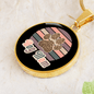 Dog Mom Colorful Circle Necklace Stainless Steel or 18k Gold 18-22"-Express Your Love Gifts