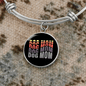 Dog Mom Colors Bracelet Stainless Steel or 18k Gold Circle Bangle-Express Your Love Gifts