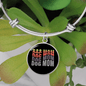 Dog Mom Colors Bracelet Stainless Steel or 18k Gold Circle Bangle-Express Your Love Gifts