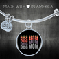 Dog Mom Colors Bracelet Stainless Steel or 18k Gold Circle Bangle-Express Your Love Gifts