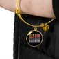 Dog Mom Colors Bracelet Stainless Steel or 18k Gold Circle Bangle-Express Your Love Gifts