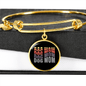 Dog Mom Colors Bracelet Stainless Steel or 18k Gold Circle Bangle-Express Your Love Gifts