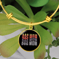 Dog Mom Colors Bracelet Stainless Steel or 18k Gold Circle Bangle-Express Your Love Gifts