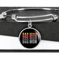 Dog Mom Colors Bracelet Stainless Steel or 18k Gold Circle Bangle-Express Your Love Gifts