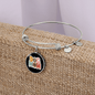 Dog Mom Flower Bracelet Stainless Steel or 18k Gold Circle Bangle-Express Your Love Gifts