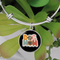 Dog Mom Flower Bracelet Stainless Steel or 18k Gold Circle Bangle-Express Your Love Gifts