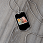 Dog Mom Flower Necklace Stainless Steel or 18k Gold Dog Tag 24" Chain-Express Your Love Gifts