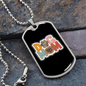 Dog Mom Flower Necklace Stainless Steel or 18k Gold Dog Tag 24" Chain-Express Your Love Gifts