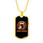 Dog Mom House Bone Necklace Stainless Steel or 18k Gold Dog Tag 24" Chain-Express Your Love Gifts
