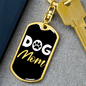 Dog Mom Keychain Stainless Steel or 18k Gold Dog Tag Keyring-Express Your Love Gifts